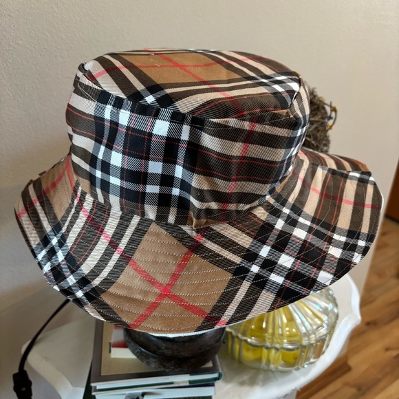 Hat 24” Diameter Designer Look Adult Plaid Bucket Hand Crafted - Picture 2 of 7